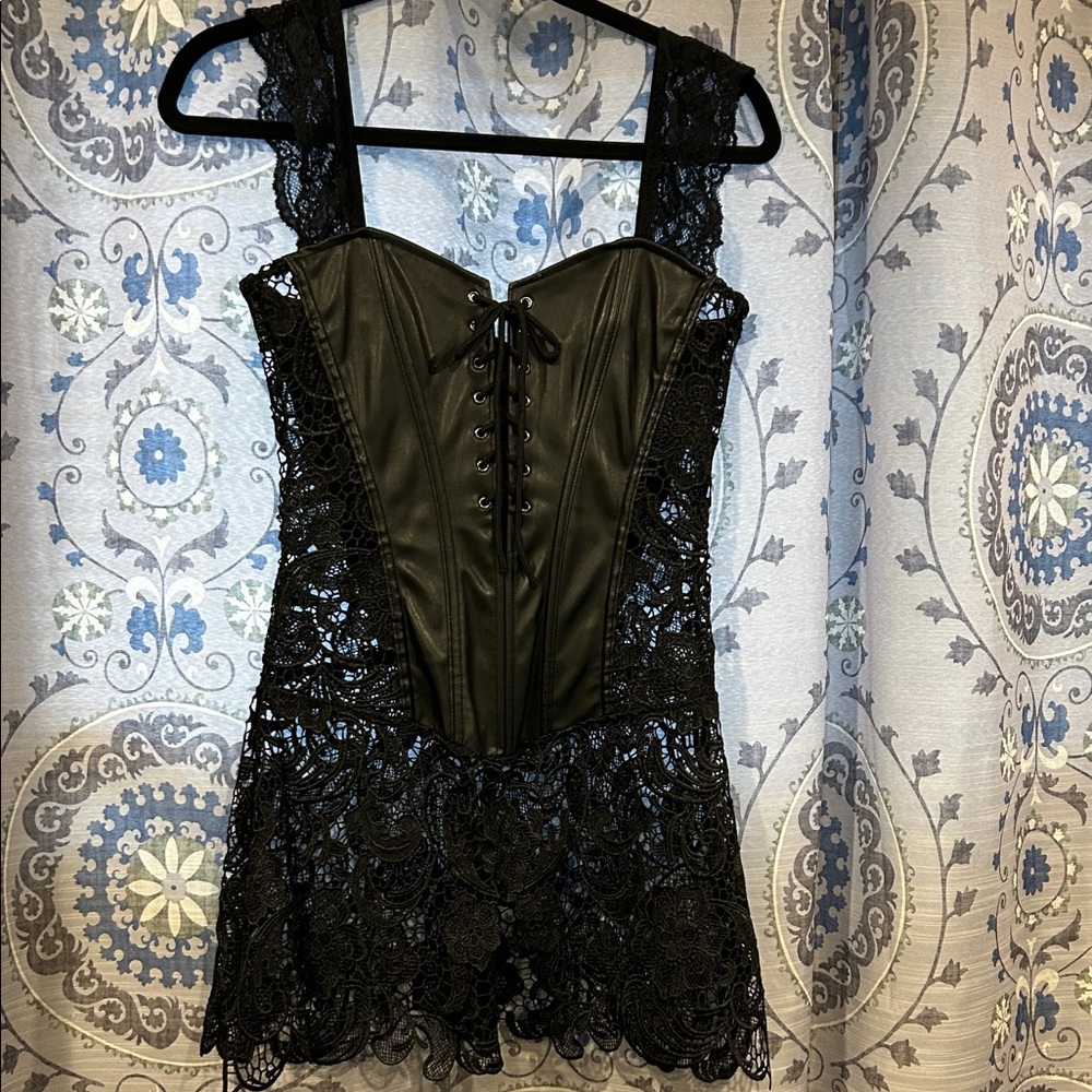 Ambiance Black Lace Corset Dress 34C